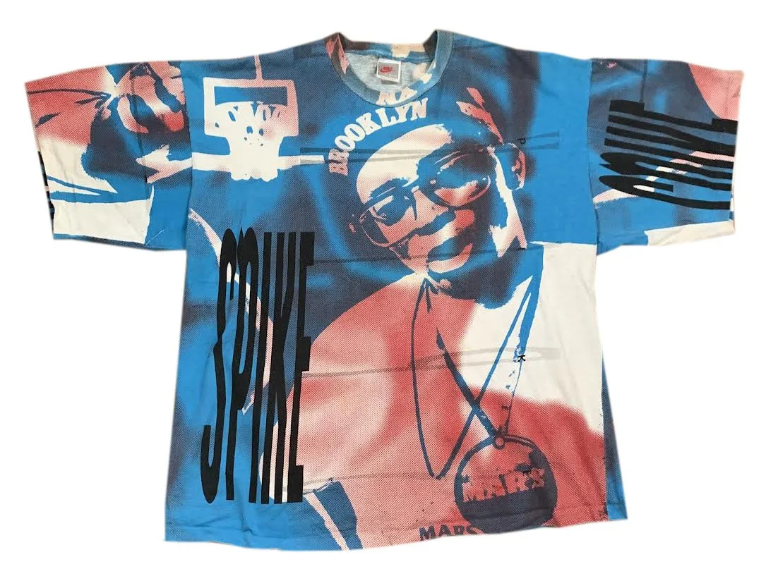 Vintage Nike Spike Lee Brooklyn All Over Print T Shirt (Size XL